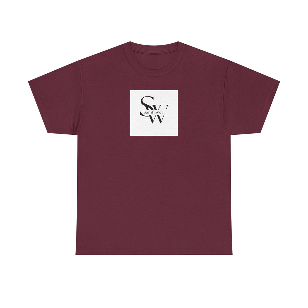 Minimalist 'SW' Monogram Tee — Small Chest Logo Cotton T-Shirt