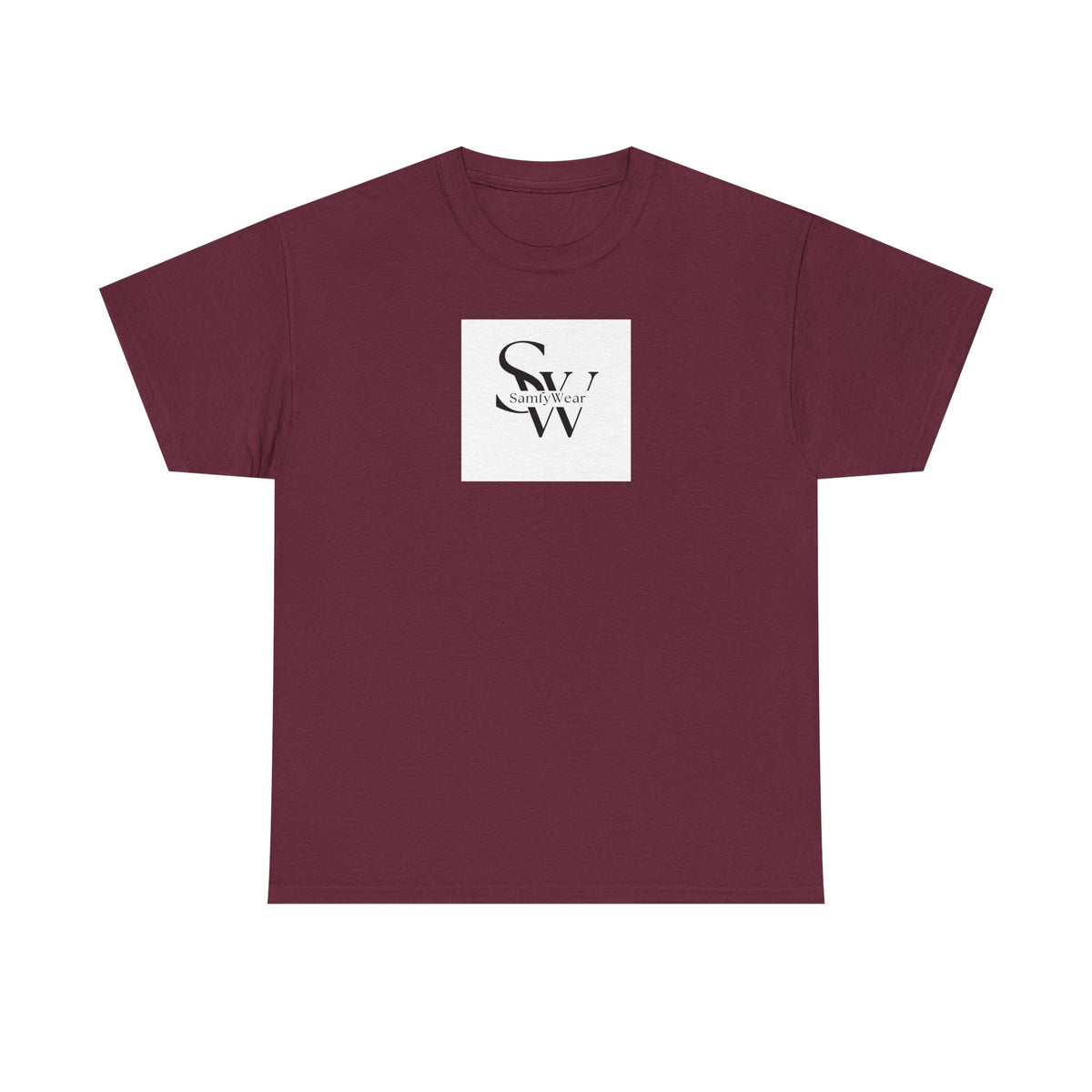 Minimalist 'SW' Monogram Tee — Small Chest Logo Cotton T-Shirt