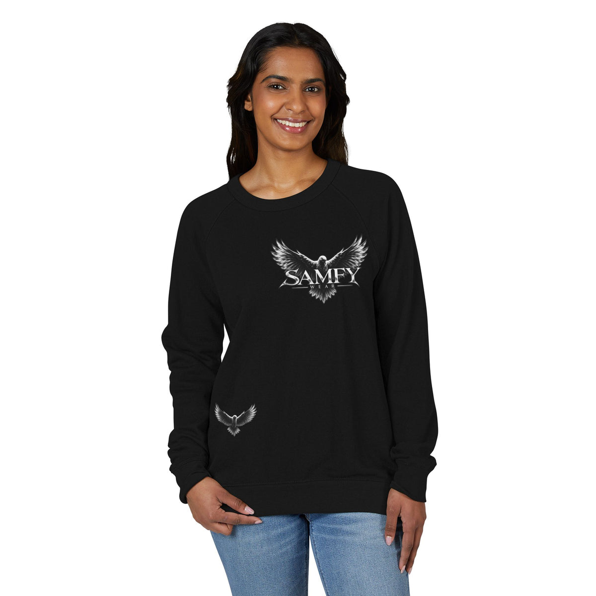 Samey Angel Wings Graphic Crewneck Sweatshirt