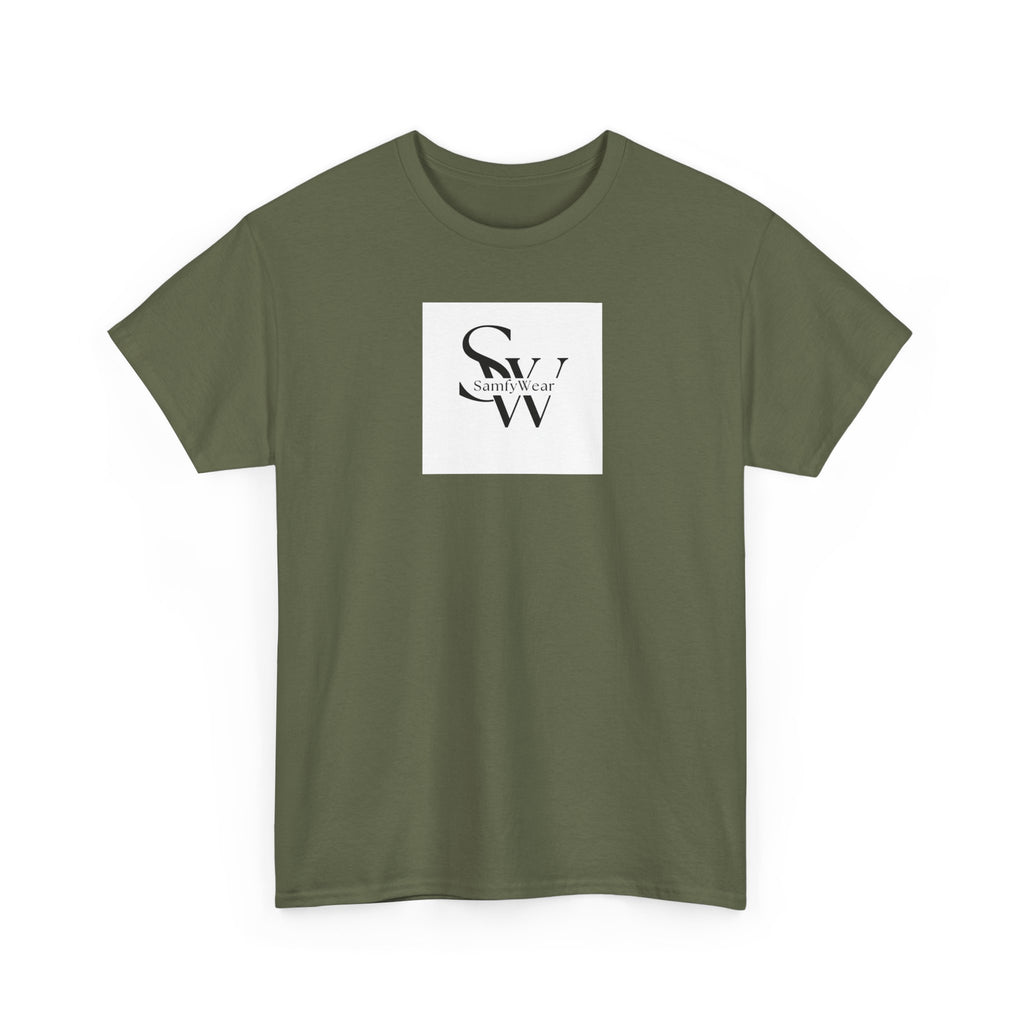 Minimalist 'SW' Monogram Tee — Small Chest Logo Cotton T-Shirt
