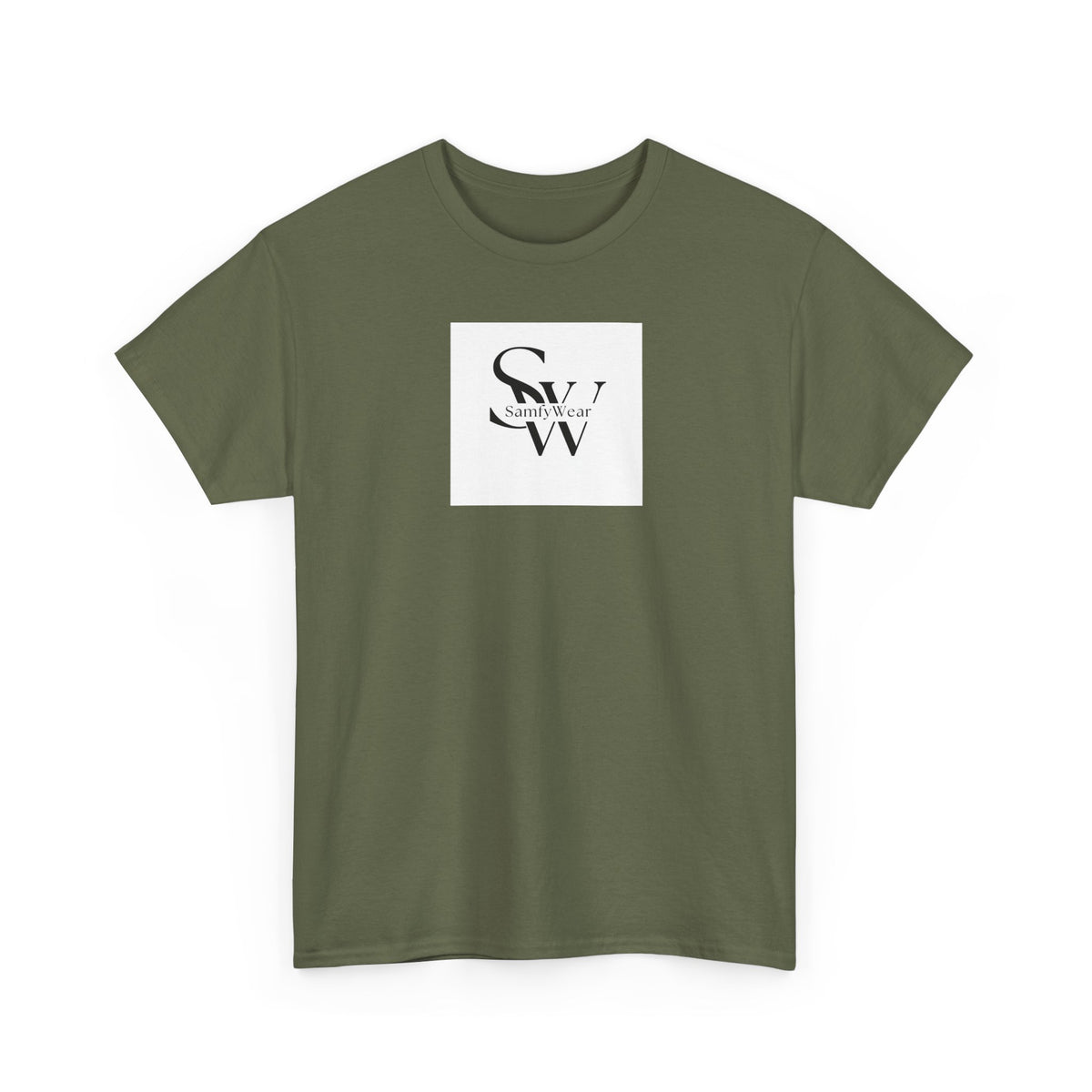 Minimalist 'SW' Monogram Tee — Small Chest Logo Cotton T-Shirt