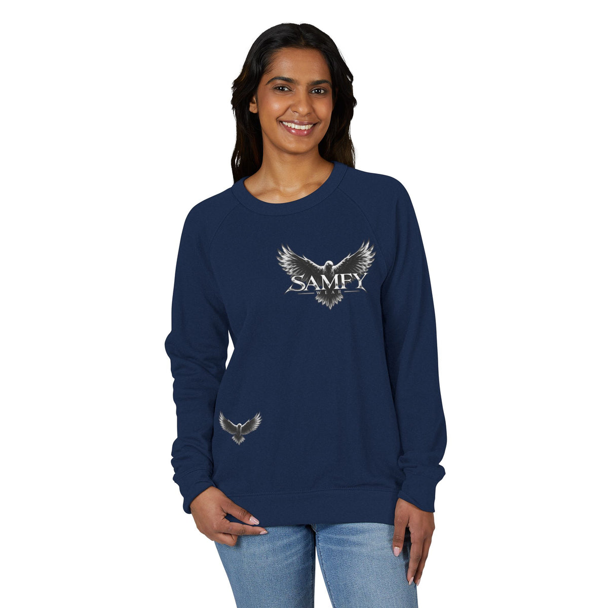 Samey Angel Wings Graphic Crewneck Sweatshirt