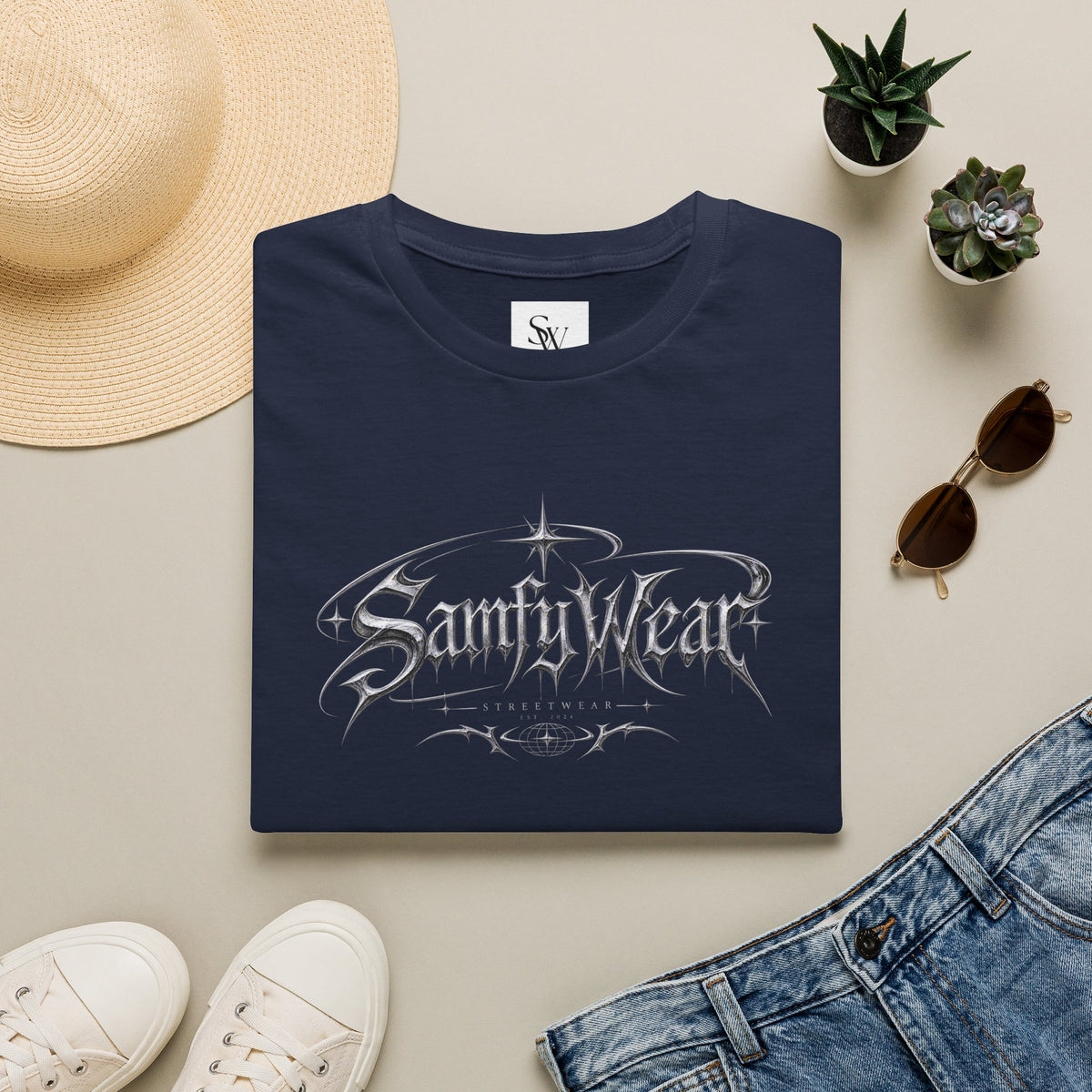 Sanity Wear Gothic Logo T‑Shirt — Edgy Streetwear Graphic Tee