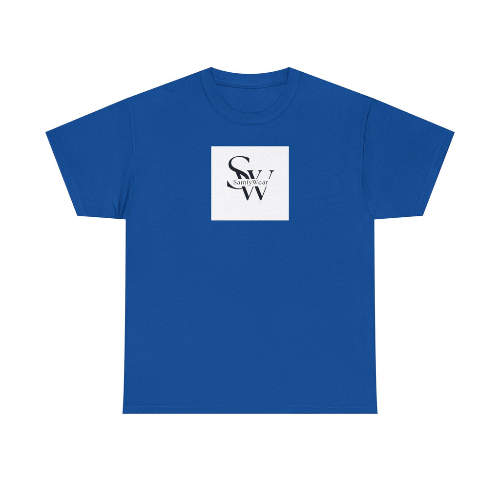 Minimalist 'SW' Monogram Tee — Small Chest Logo Cotton T-Shirt