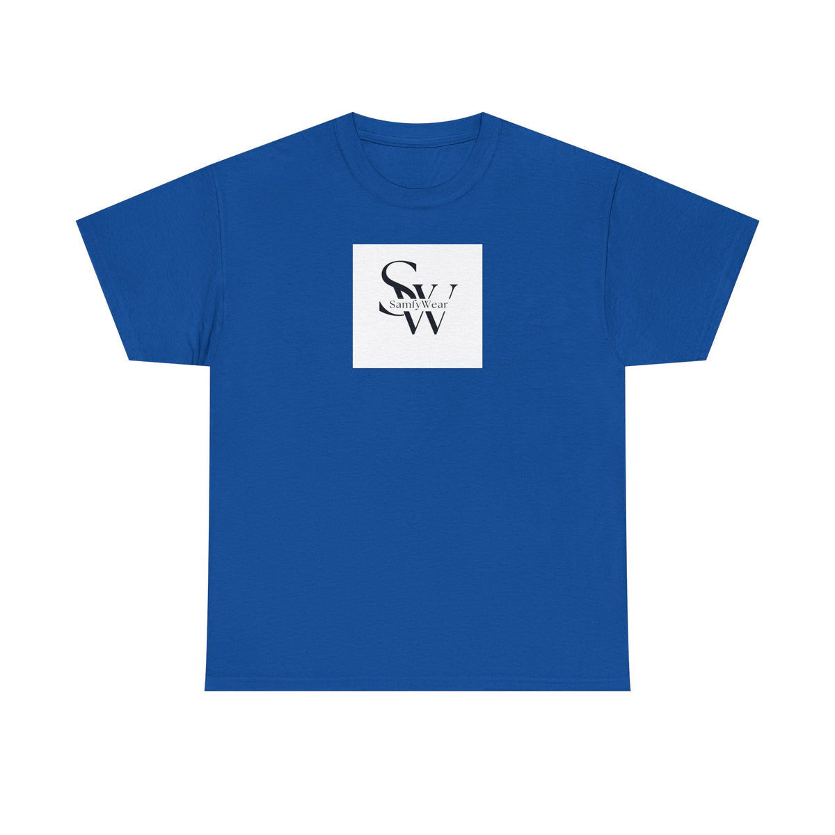 Minimalist 'SW' Monogram Tee — Small Chest Logo Cotton T-Shirt