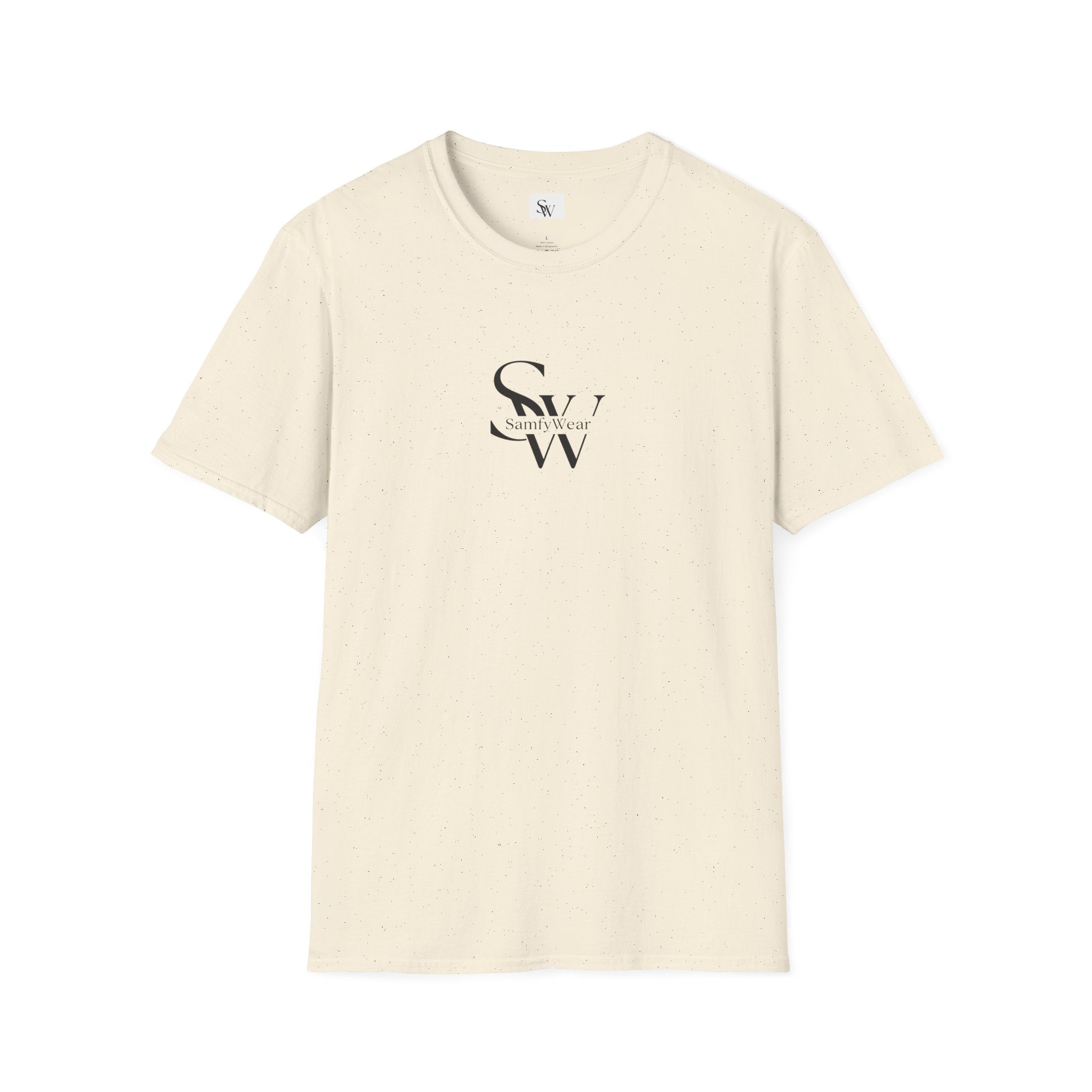 Minimalist Monogram T‑Shirt — 'SW' Slim Script Logo
