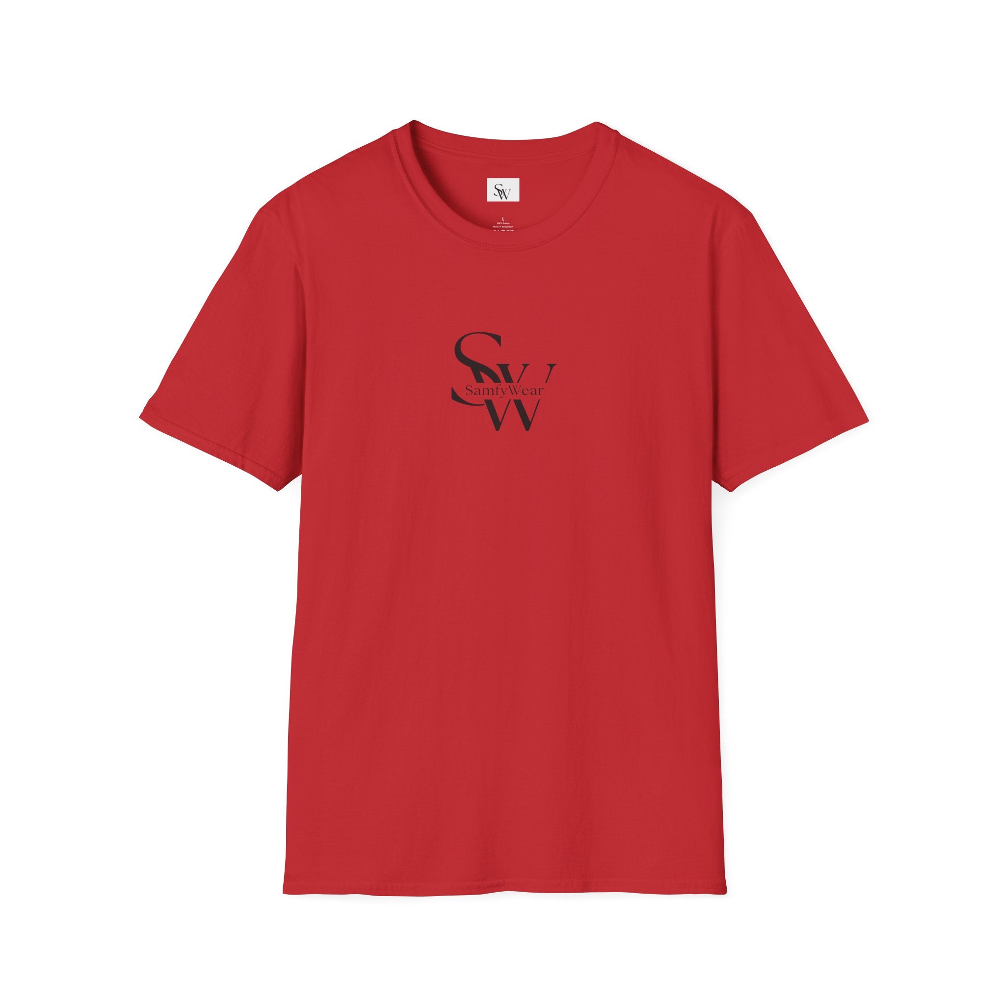 Minimalist Monogram T‑Shirt — 'SW' Slim Script Logo