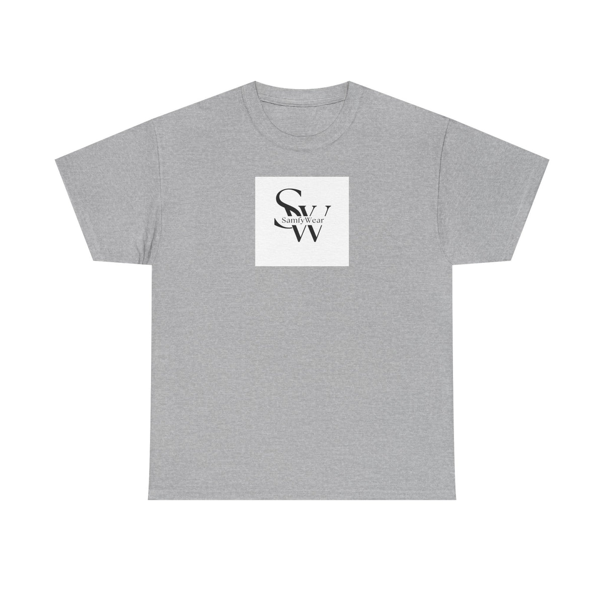 Minimalist 'SW' Monogram Tee — Small Chest Logo Cotton T-Shirt