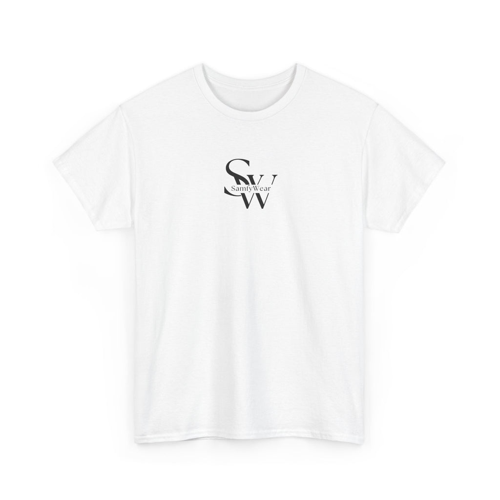 Minimalist 'SW' Monogram Tee — Small Chest Logo Cotton T-Shirt