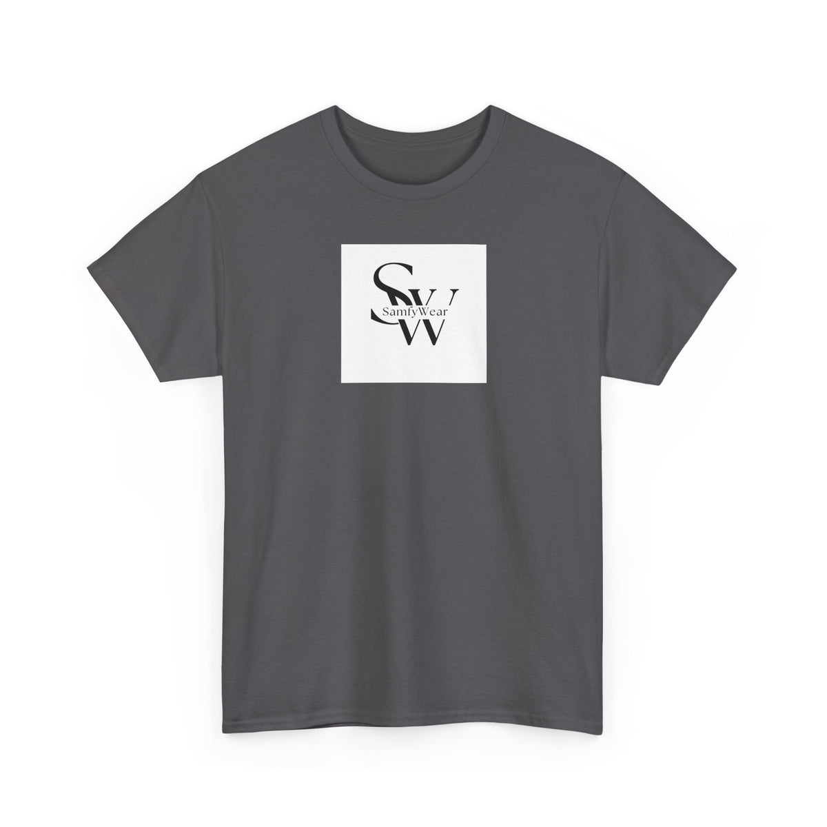 Minimalist 'SW' Monogram Tee — Small Chest Logo Cotton T-Shirt