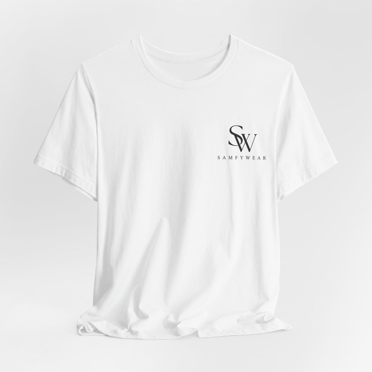 Samefywear Winged Sword Graphic Tee — "Disciplines Over Comfort" Back Print