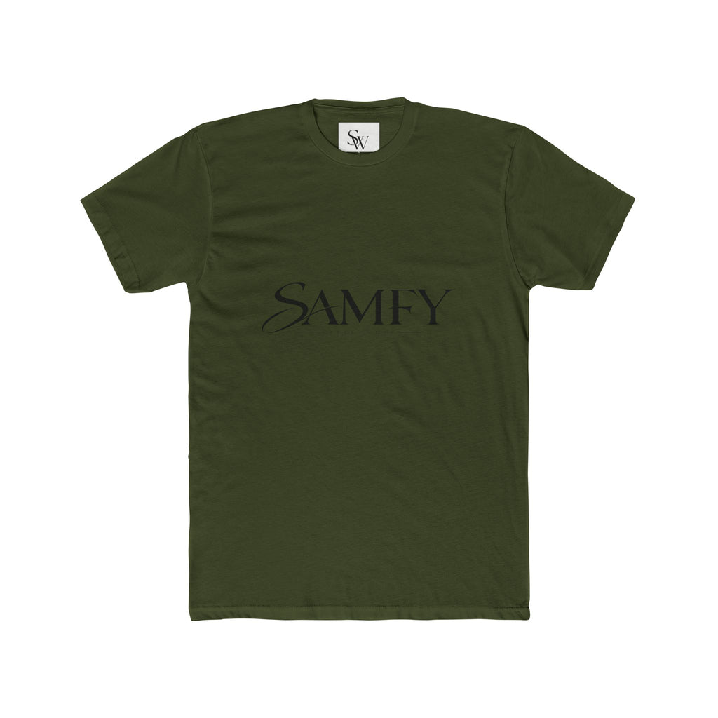 Samfy ‘Street Cred Over Credit’ Graphic Tee — Vintage Text Cotton Crew Shirt