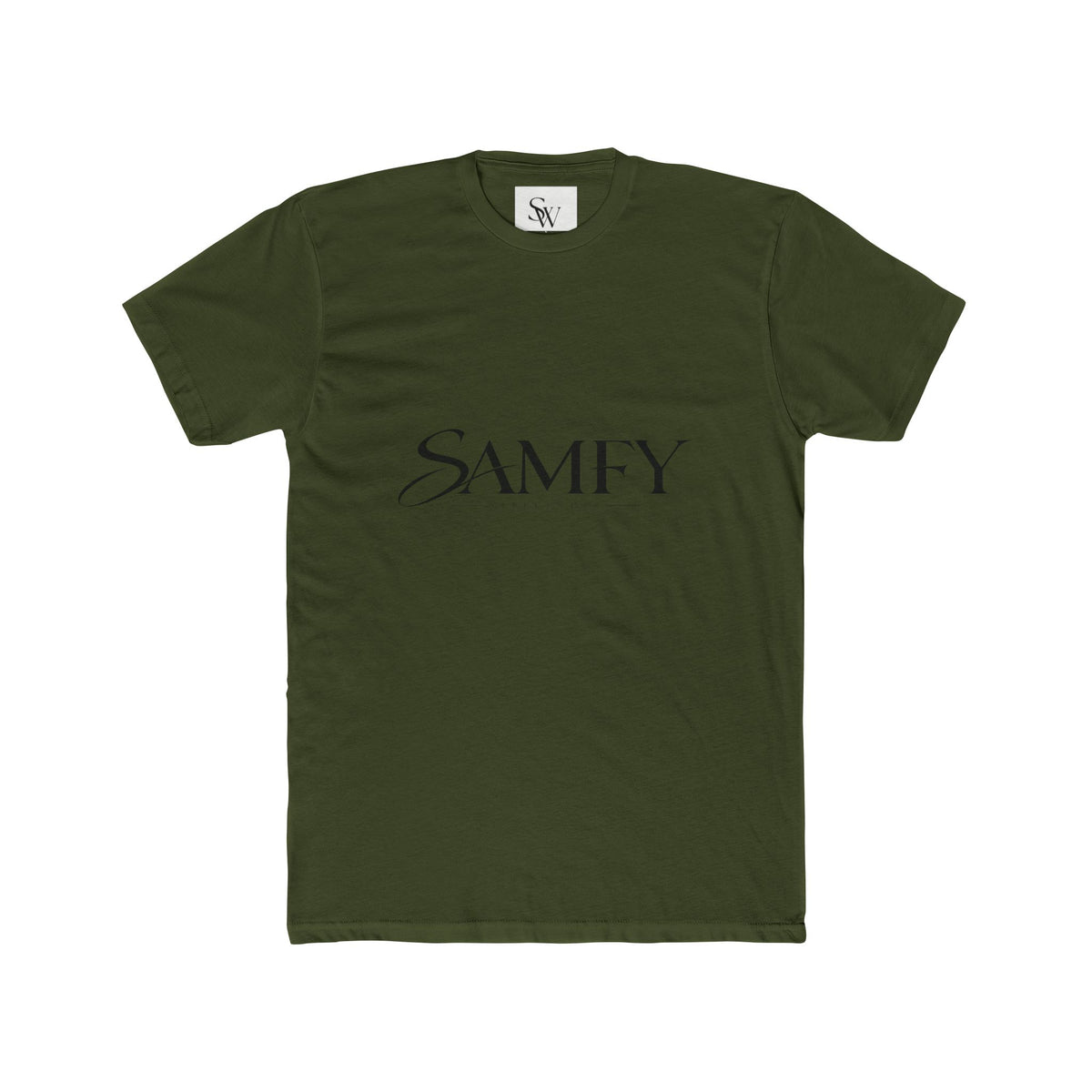Samfy ‘Street Cred Over Credit’ Graphic Tee — Vintage Text Cotton Crew Shirt