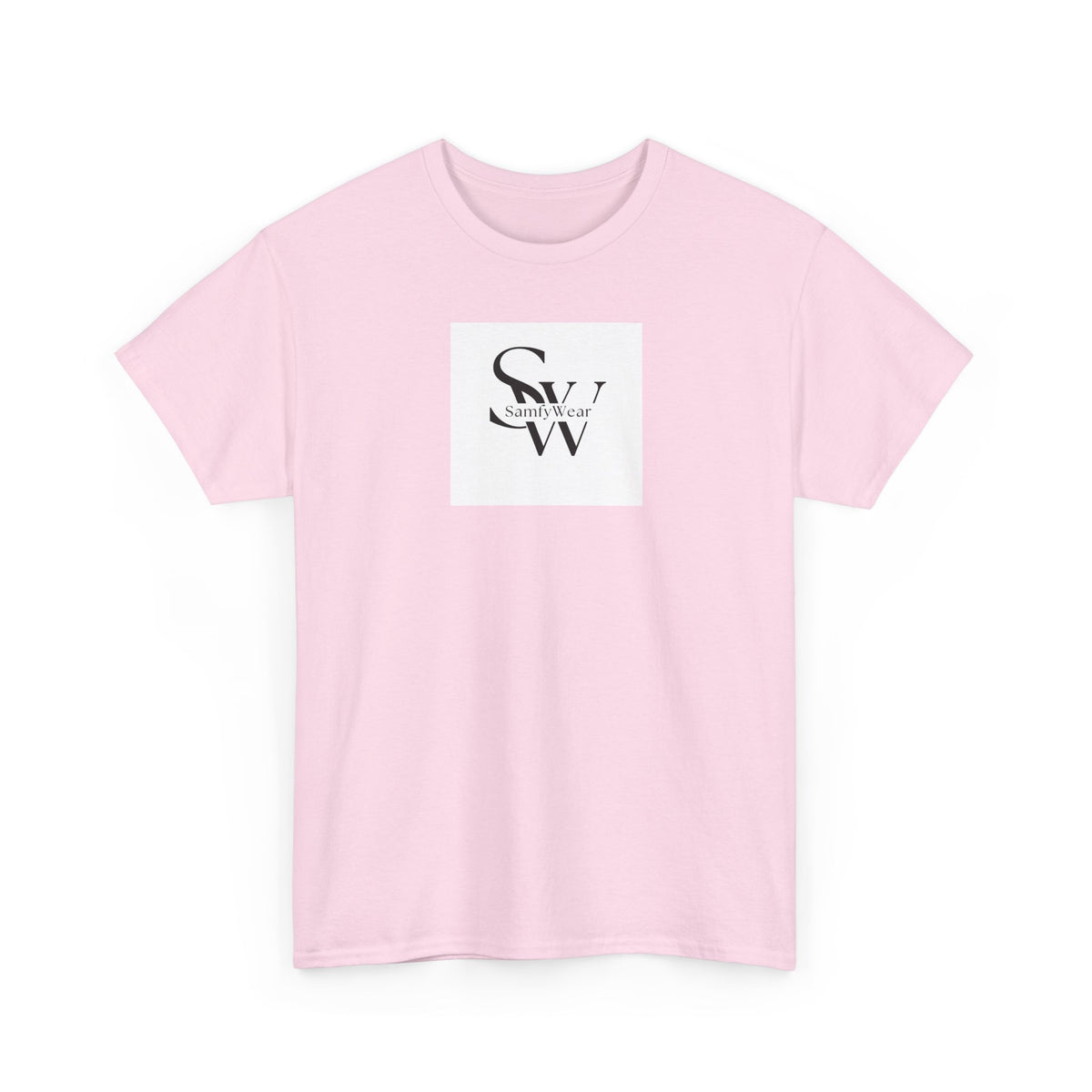 Minimalist 'SW' Monogram Tee — Small Chest Logo Cotton T-Shirt
