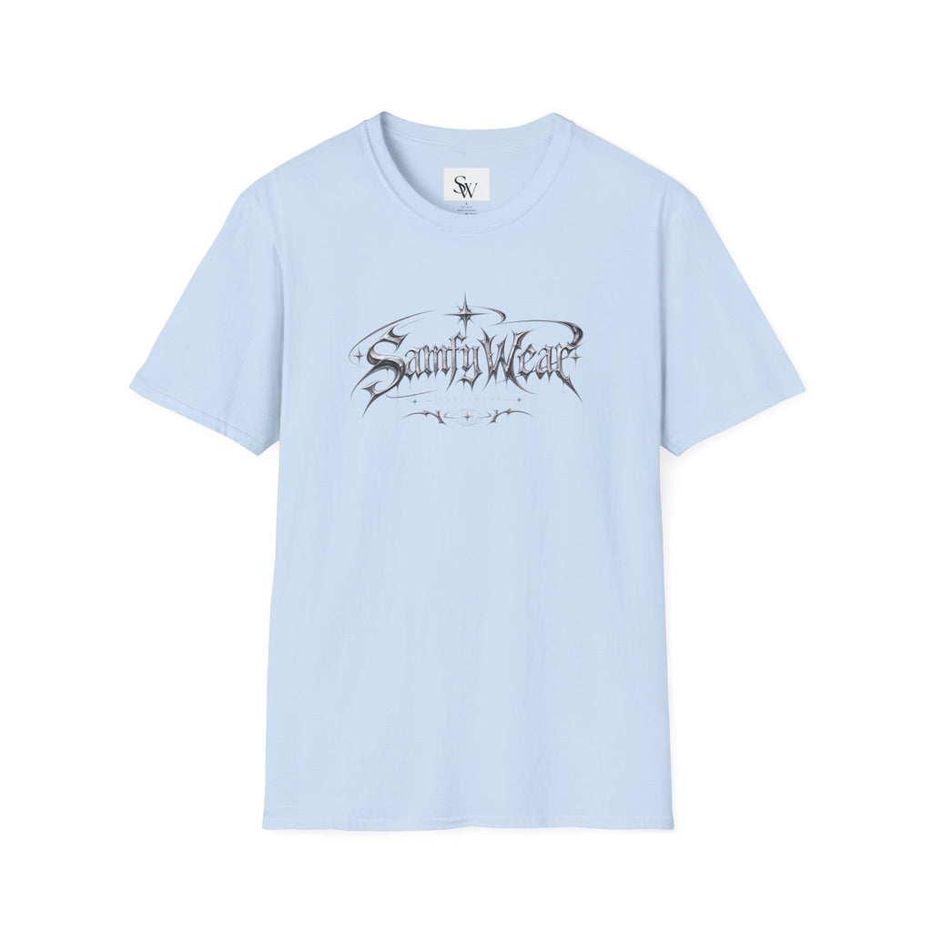 Sanity Wear Gothic Logo T‑Shirt — Edgy Streetwear Graphic Tee