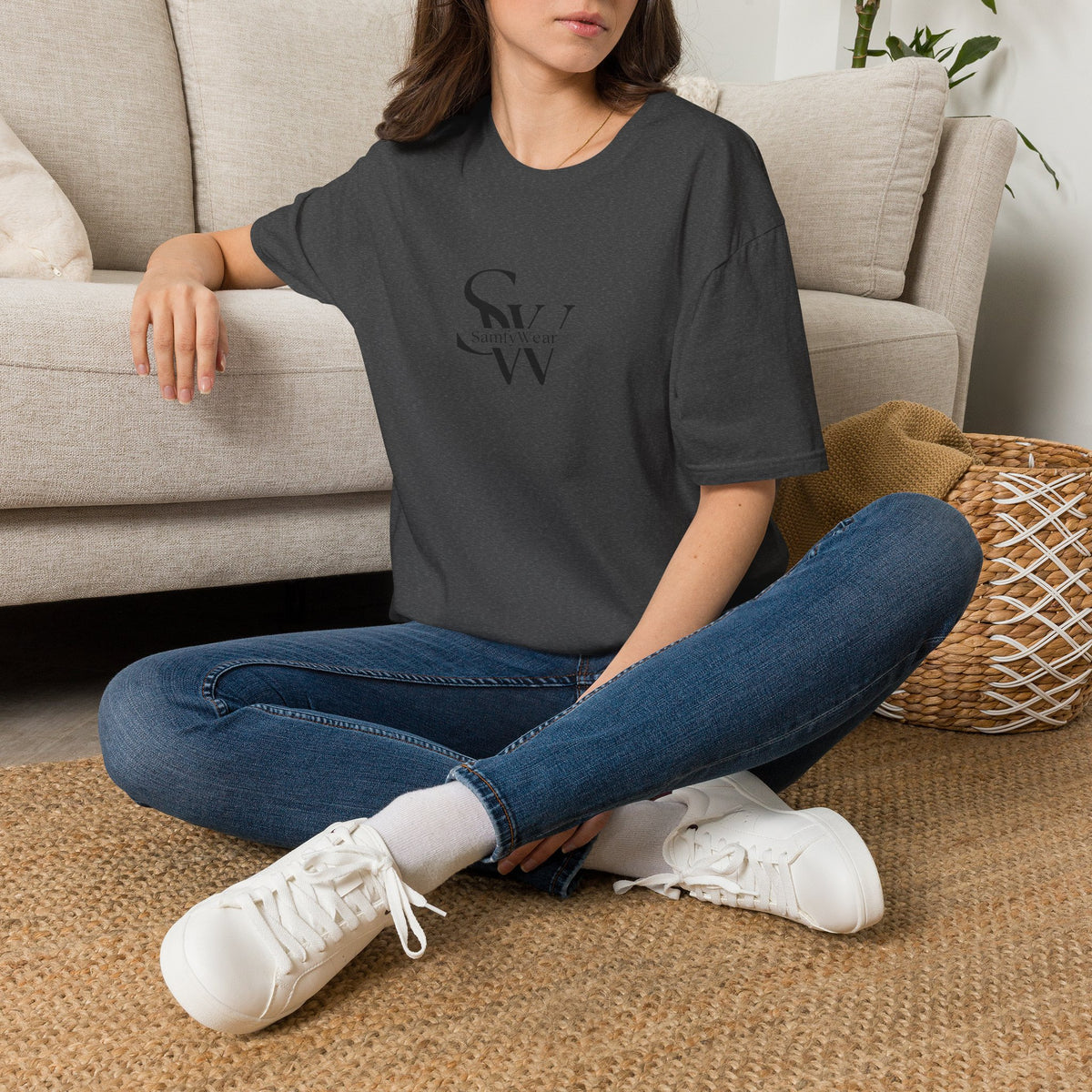 SamfyWear Minimal Logo T‑Shirt — Classic Monogram Tee