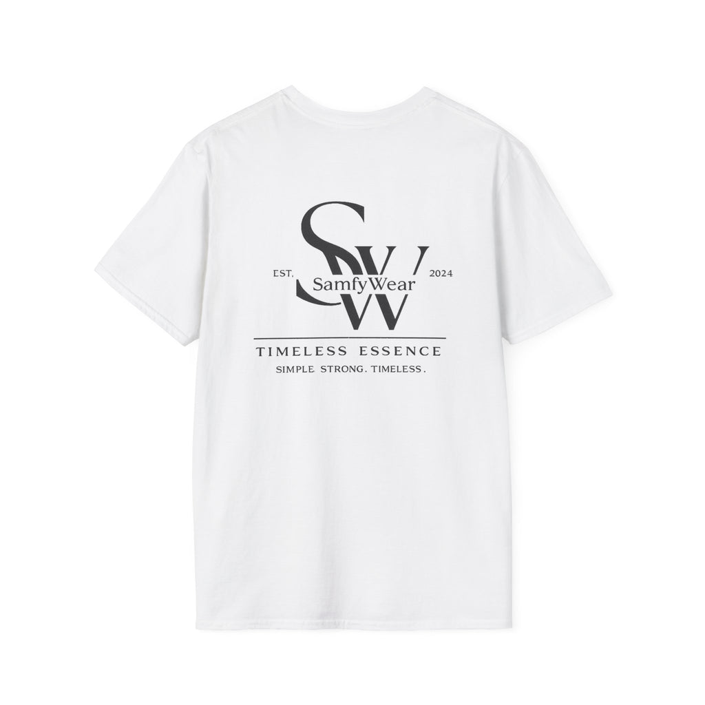 Minimalist Monogram T‑Shirt — 'SW' Slim Script Logo