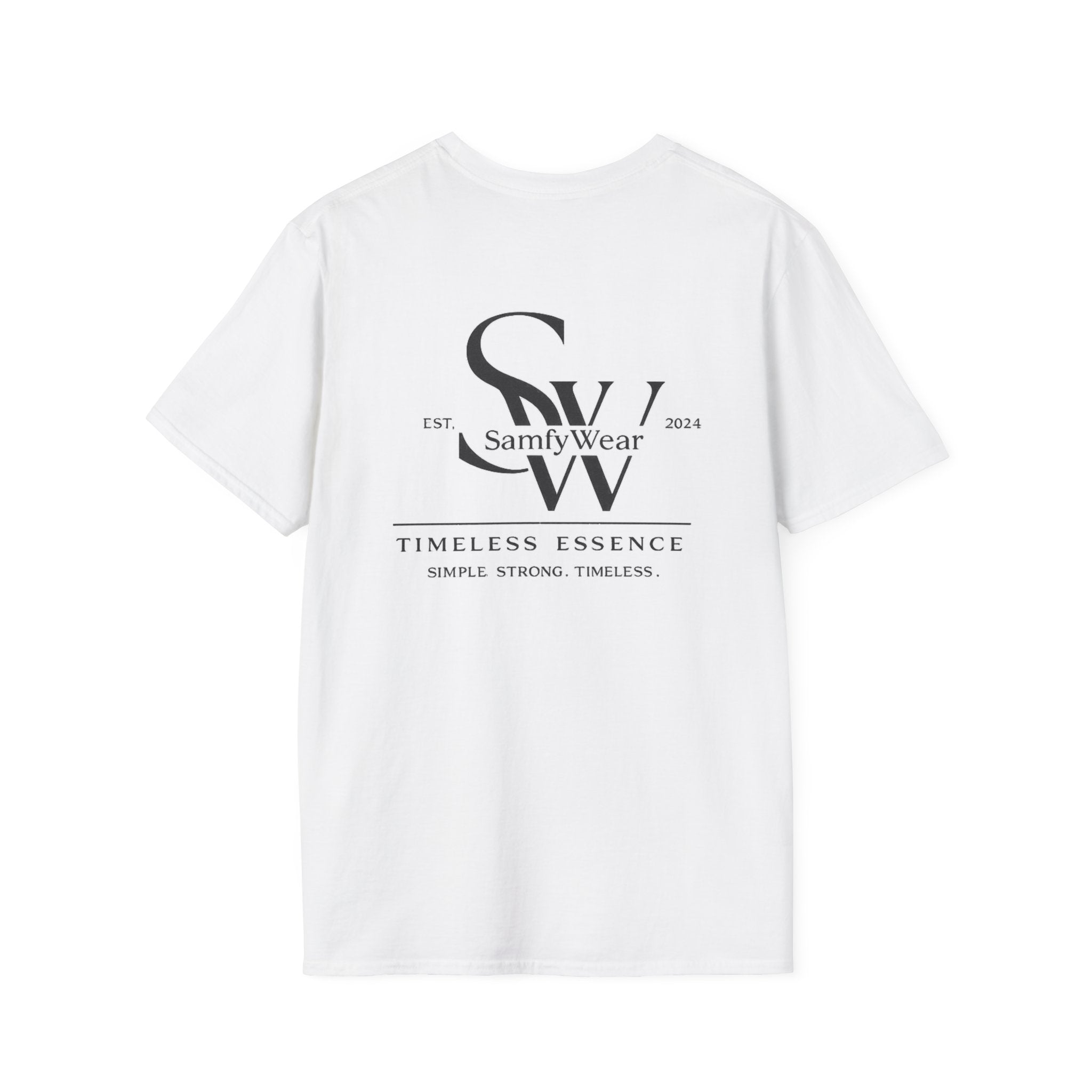 Minimalist Monogram T‑Shirt — 'SW' Slim Script Logo