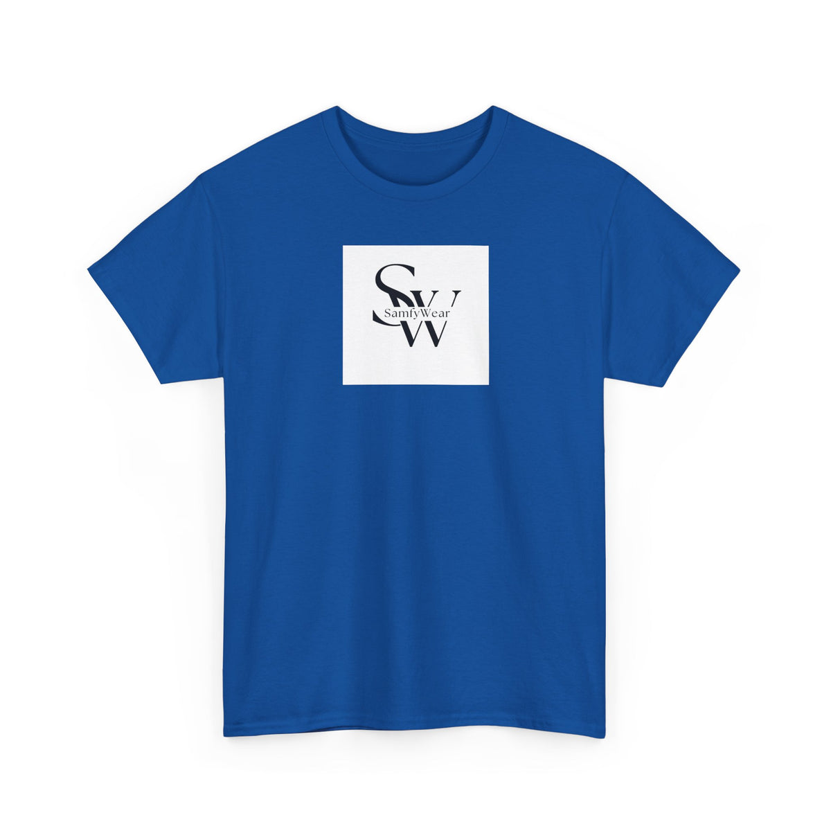 Minimalist 'SW' Monogram Tee — Small Chest Logo Cotton T-Shirt