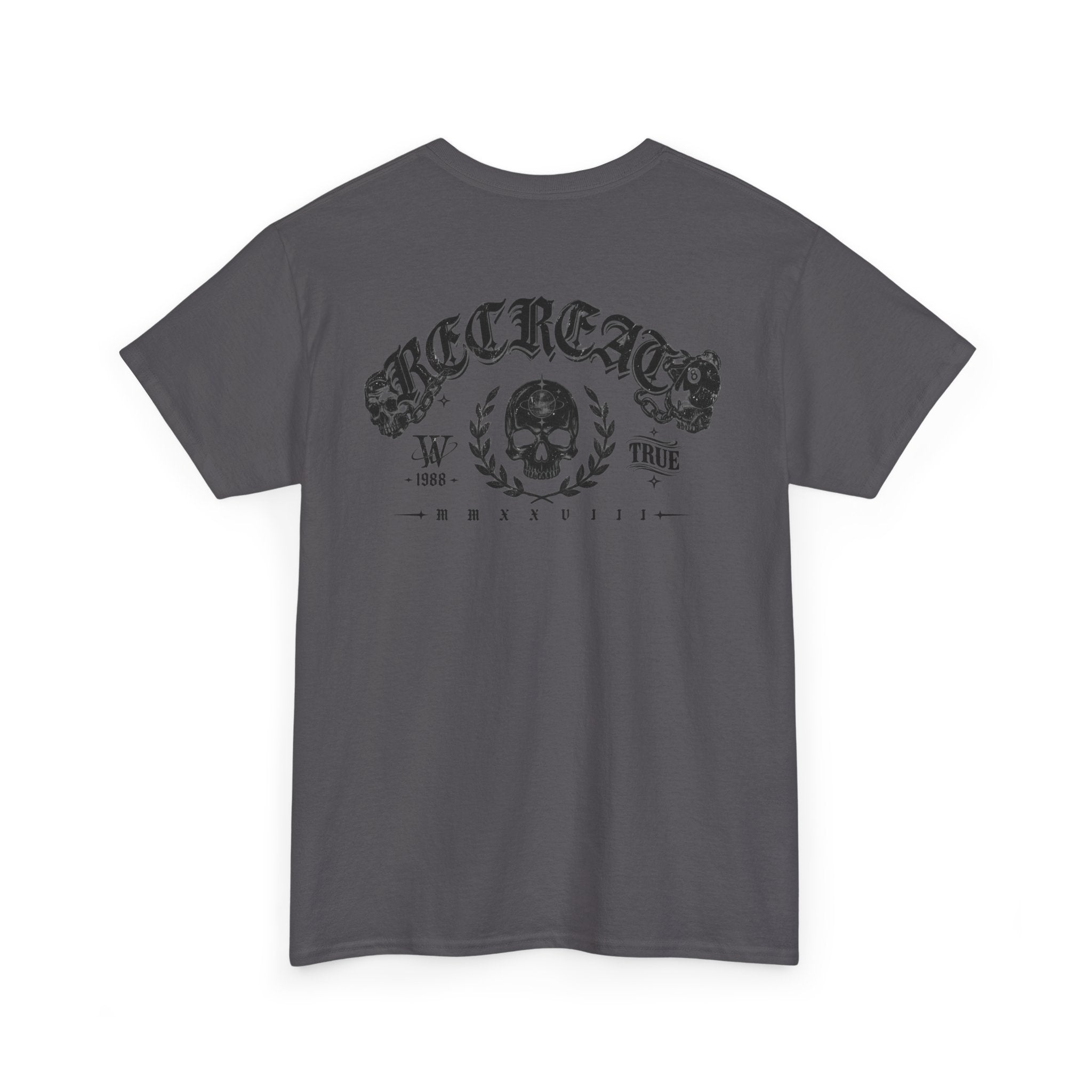 Skull Crest Tee — Vintage Gothic Graphic T-Shirt