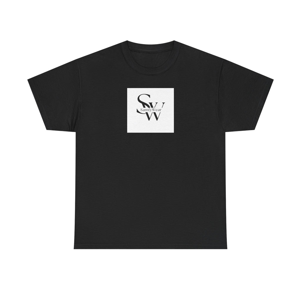 Minimalist 'SW' Monogram Tee — Small Chest Logo Cotton T-Shirt