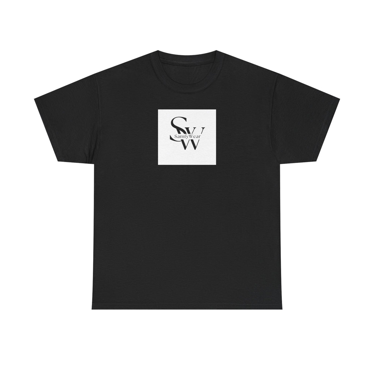 Minimalist 'SW' Monogram Tee — Small Chest Logo Cotton T-Shirt