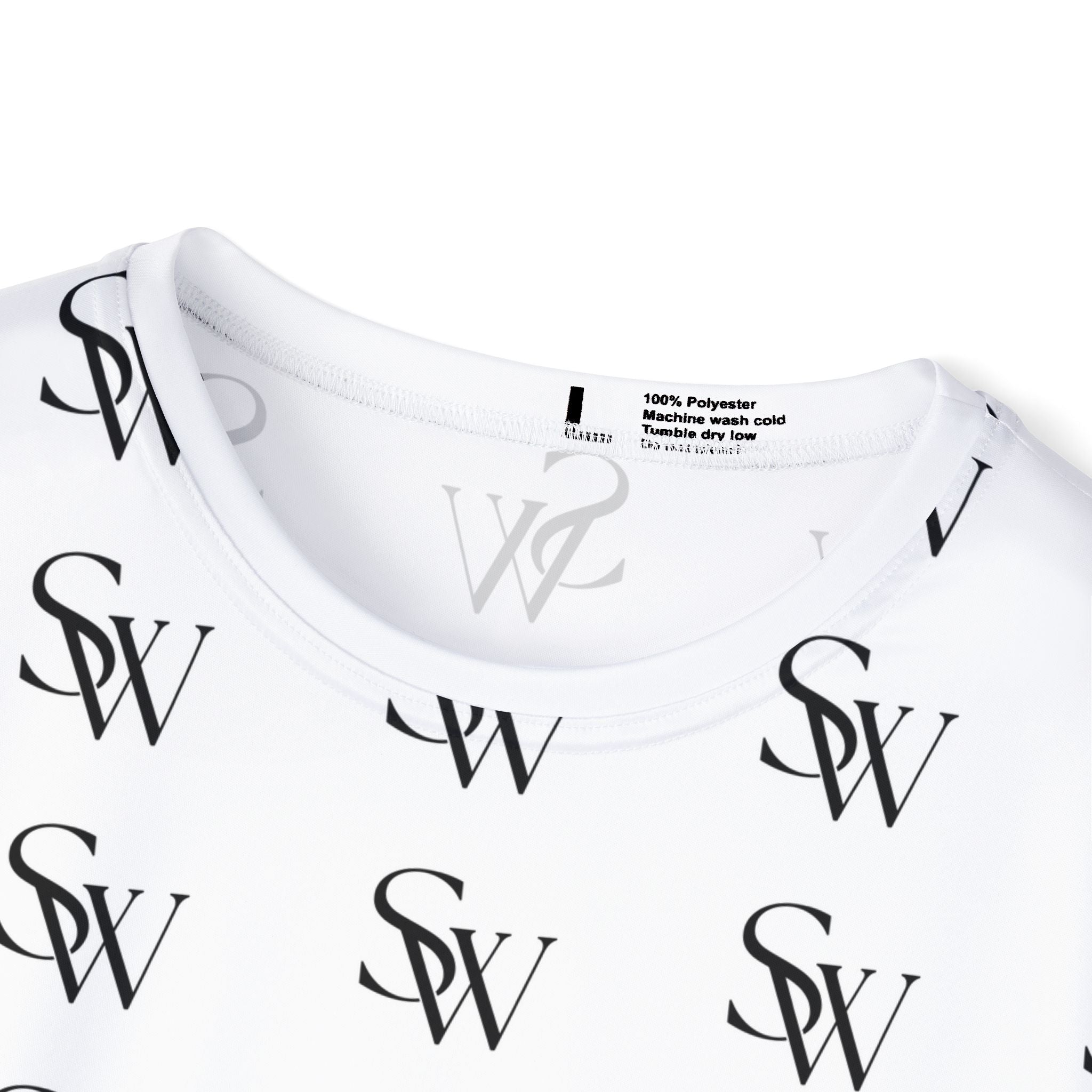 Men's Monogram Sports Jersey — All-Over 'SW' Logo Athletic Tee