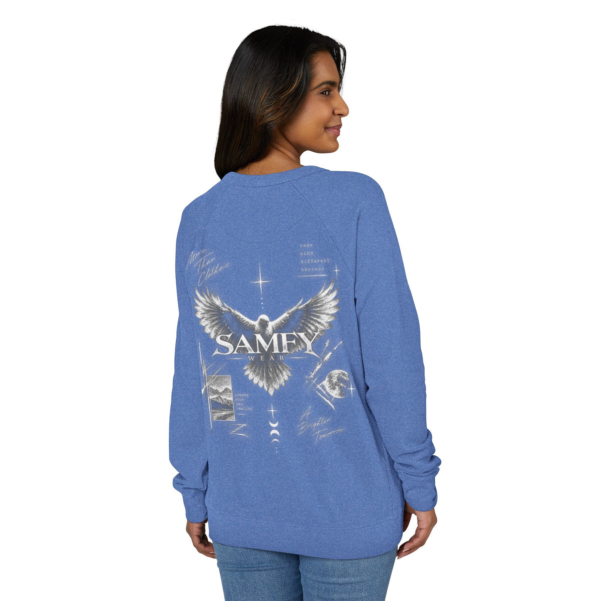 Samey Angel Wings Graphic Crewneck Sweatshirt
