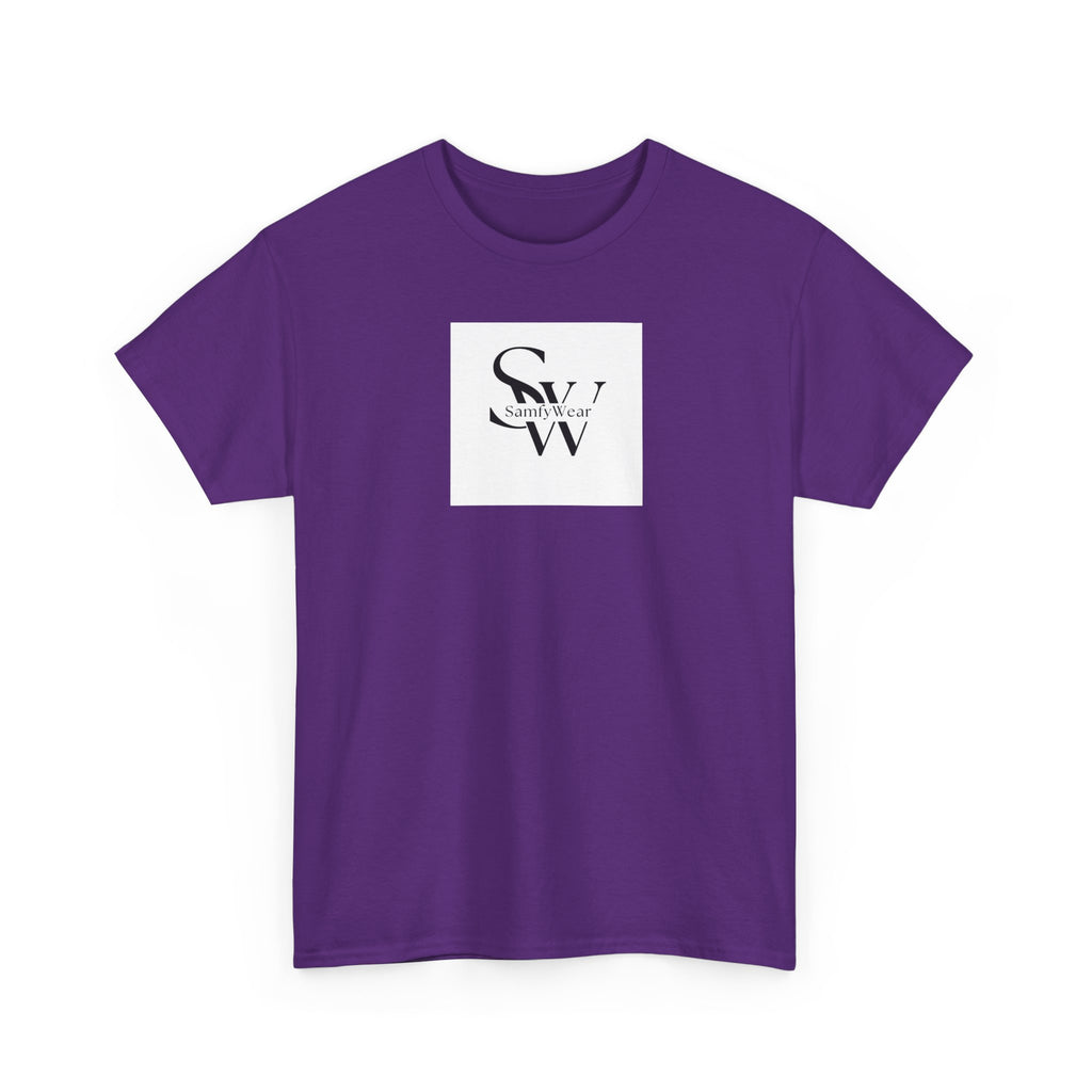 Minimalist 'SW' Monogram Tee — Small Chest Logo Cotton T-Shirt