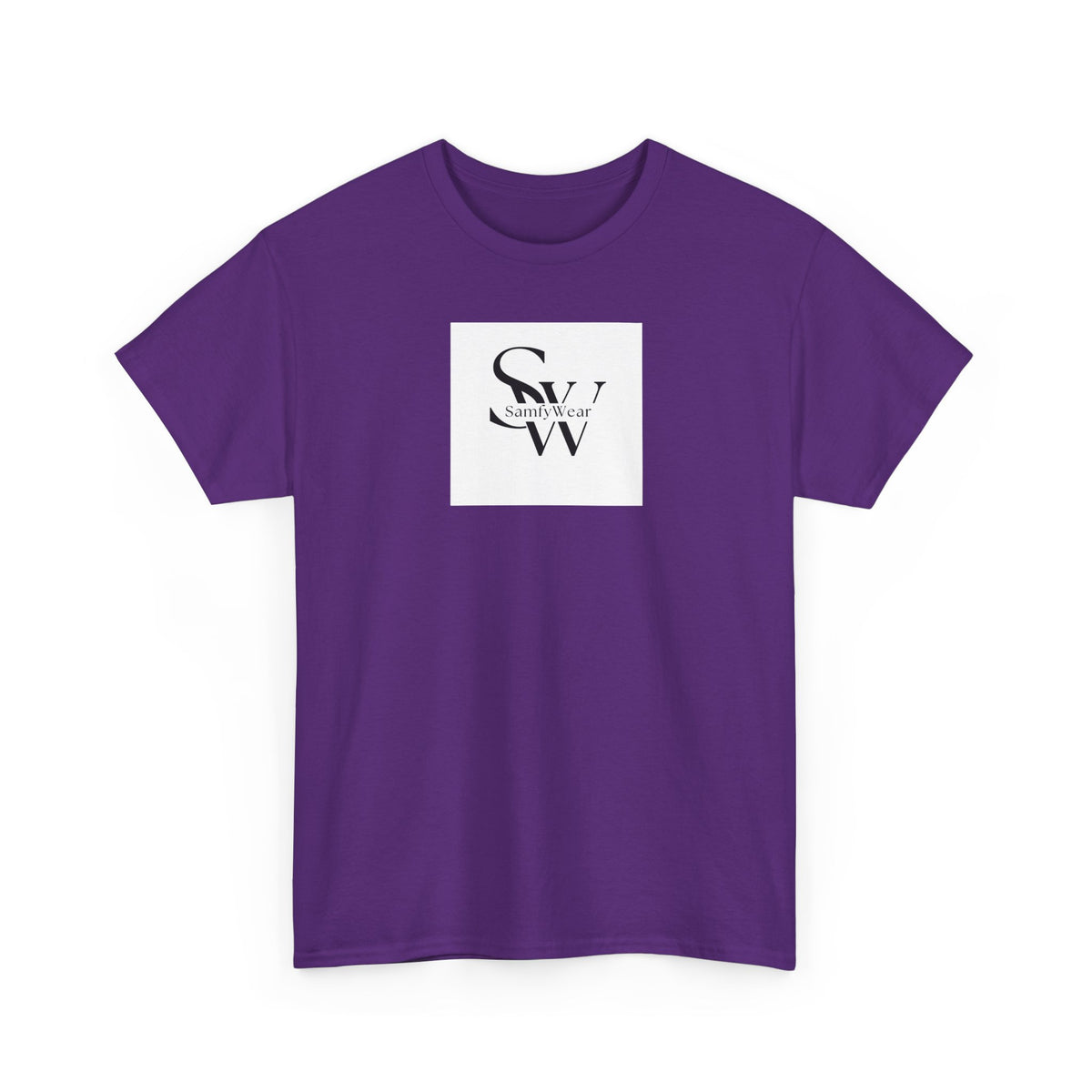 Minimalist 'SW' Monogram Tee — Small Chest Logo Cotton T-Shirt