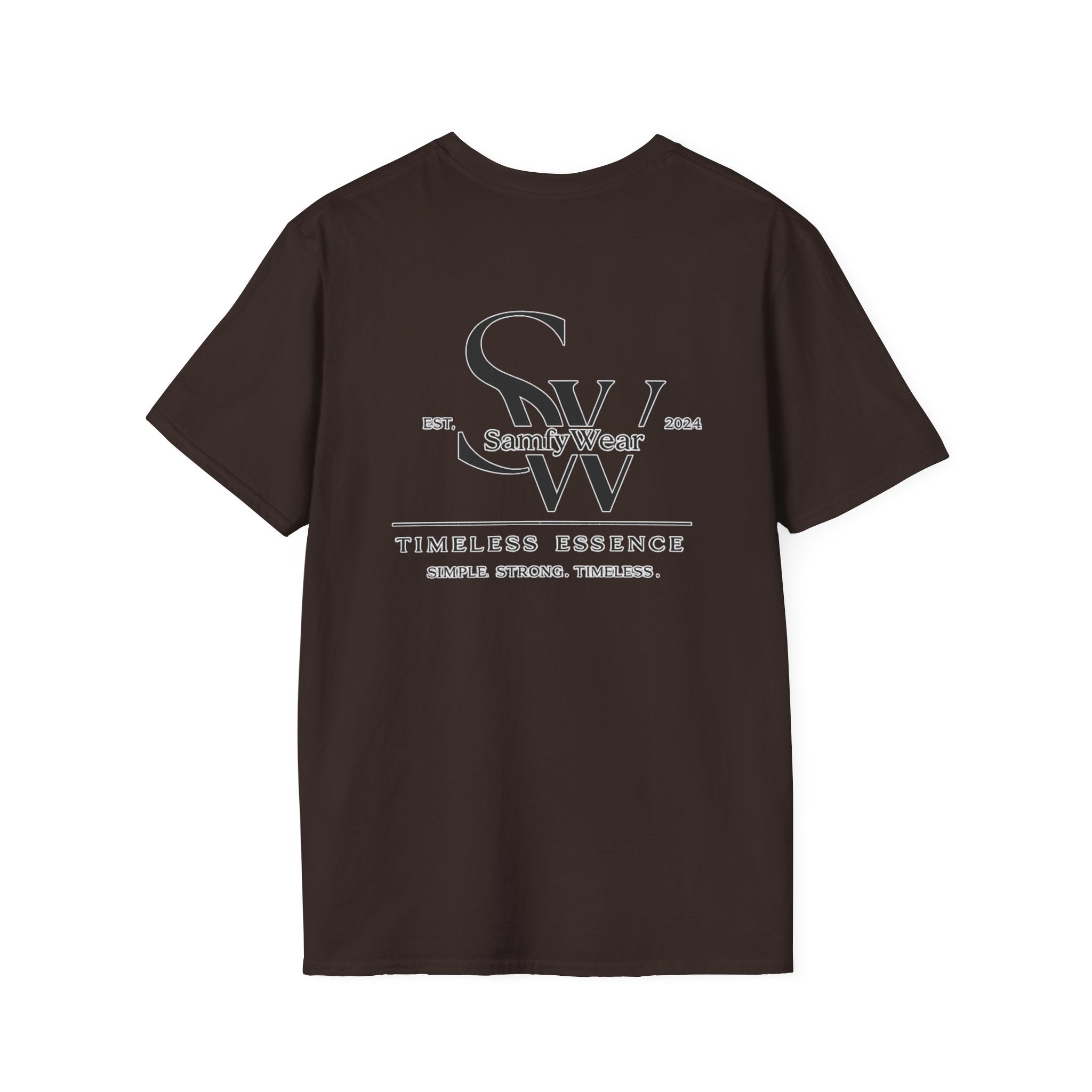 Minimalist Monogram T‑Shirt — 'SW' Slim Script Logo