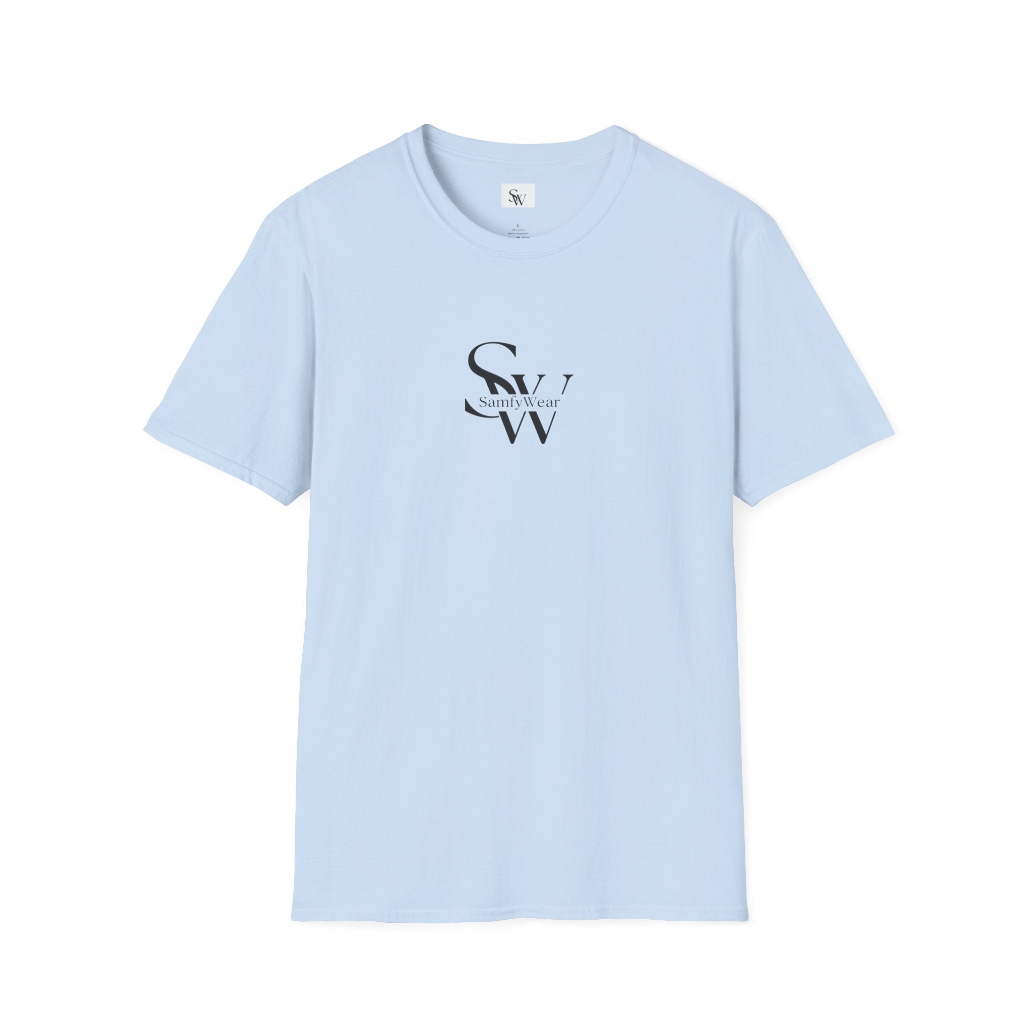 Minimalist Monogram T‑Shirt — 'SW' Slim Script Logo