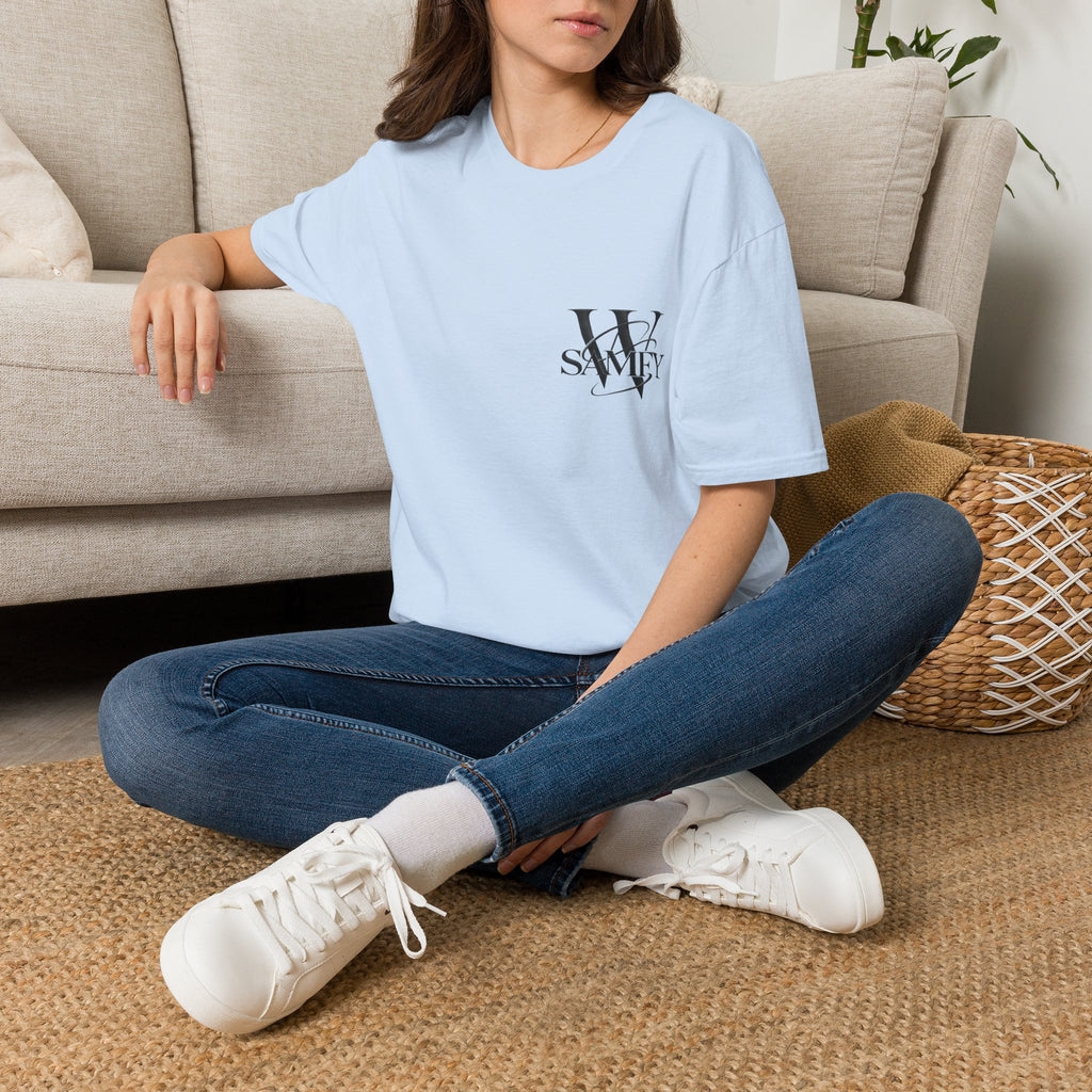 Minimal Monogram 'W' & 'SAMEY' Chest Logo T-Shirt