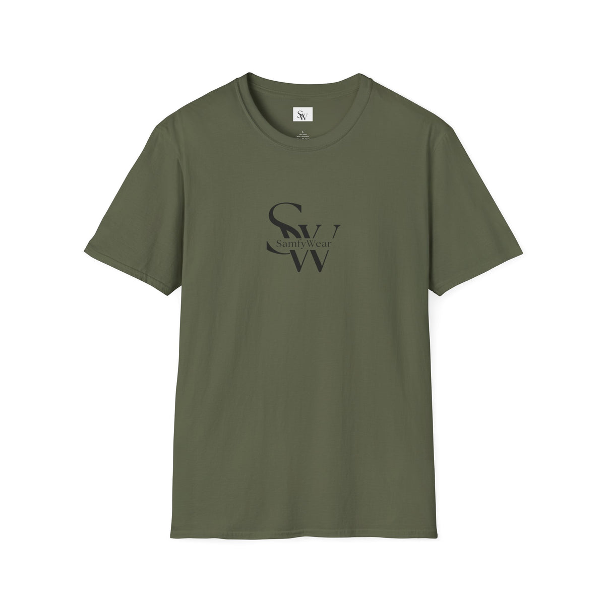 SamfyWear Minimal Logo T‑Shirt — Classic Monogram Tee