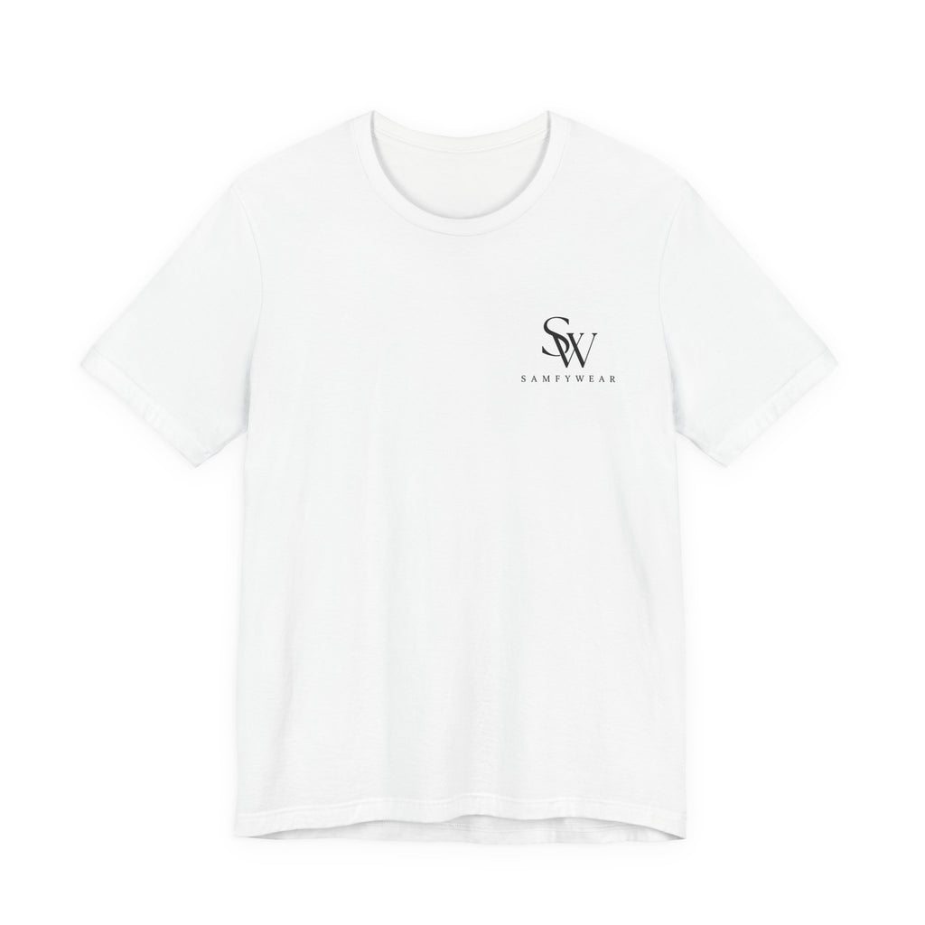 Samfywear Winged Sword Graphic Tee — Chest Logo & Back Winged Sword Design