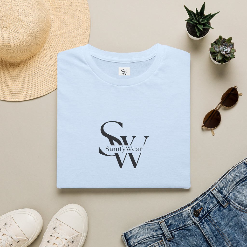 SamfyWear Minimal Logo T‑Shirt — Classic Monogram Tee
