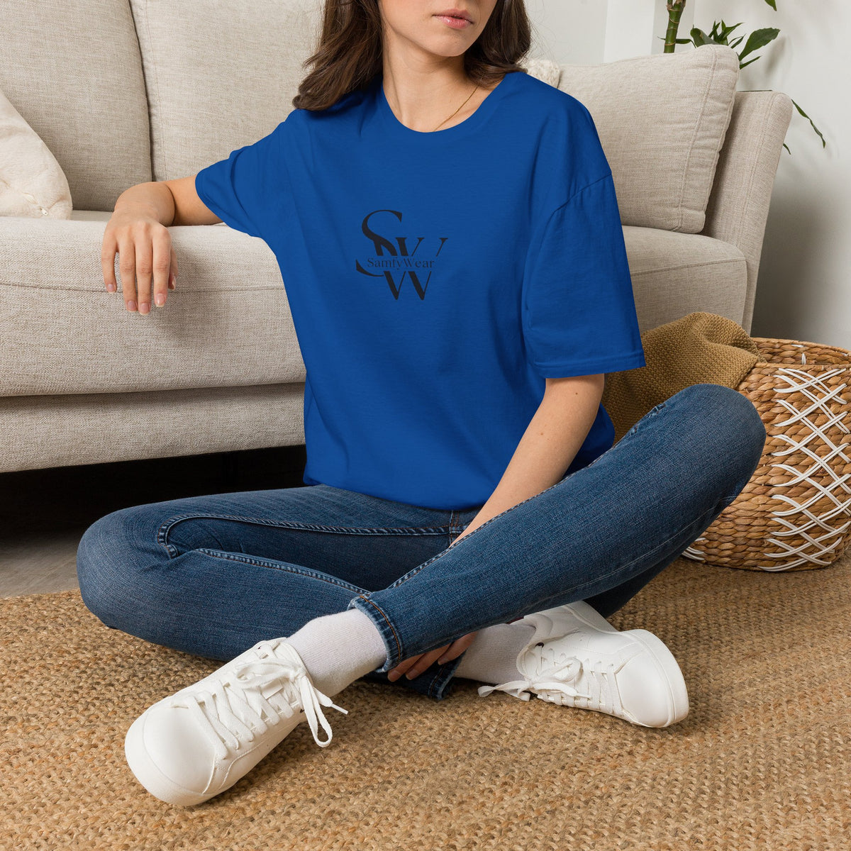 SamfyWear Minimal Logo T‑Shirt — Classic Monogram Tee