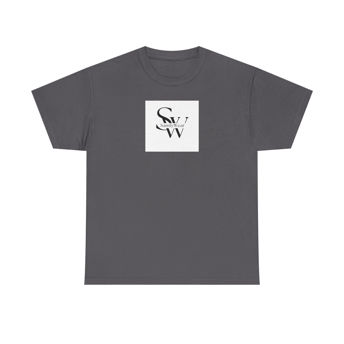 Minimalist 'SW' Monogram Tee — Small Chest Logo Cotton T-Shirt