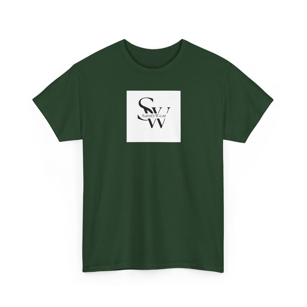 Minimalist 'SW' Monogram Tee — Small Chest Logo Cotton T-Shirt