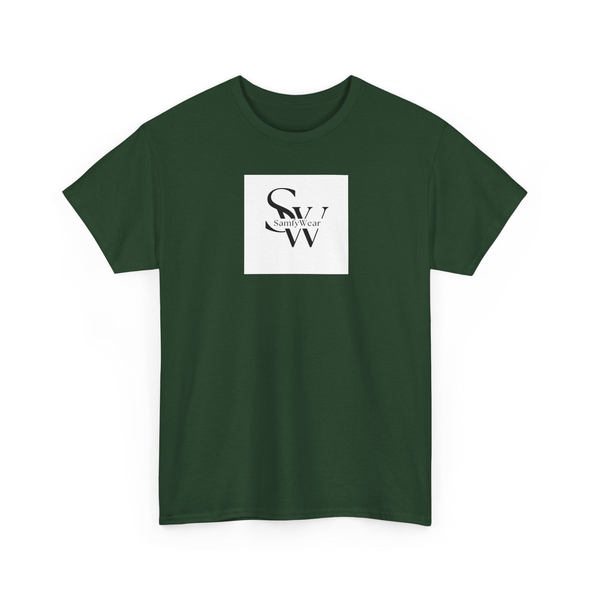 Minimalist 'SW' Monogram Tee — Small Chest Logo Cotton T-Shirt