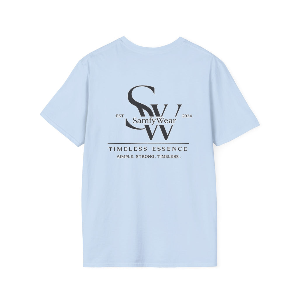 Minimalist Monogram T‑Shirt — 'SW' Slim Script Logo