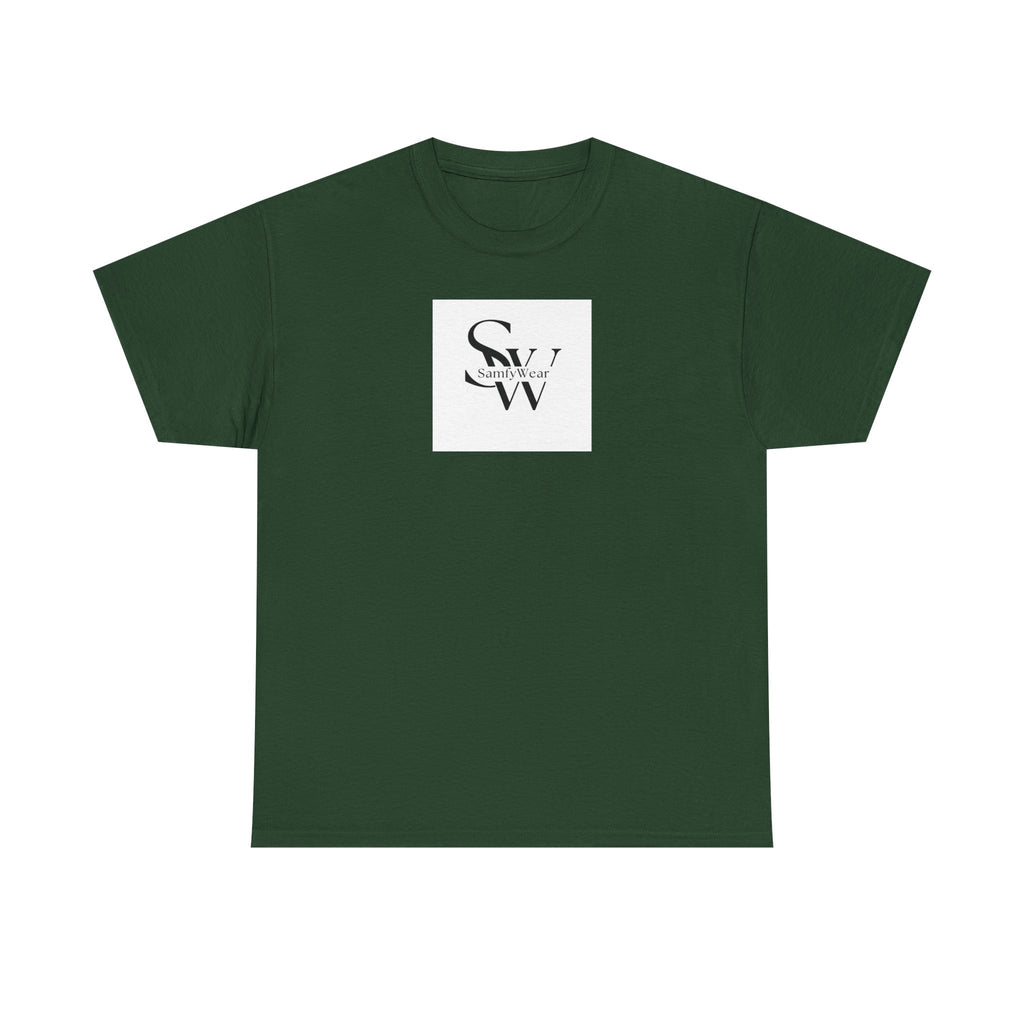 Minimalist 'SW' Monogram Tee — Small Chest Logo Cotton T-Shirt