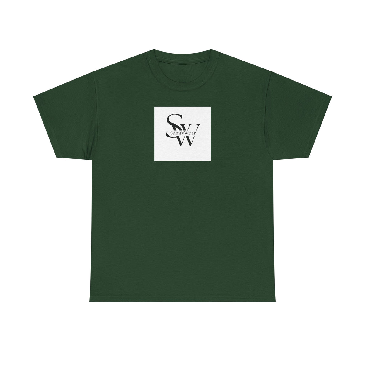 Minimalist 'SW' Monogram Tee — Small Chest Logo Cotton T-Shirt