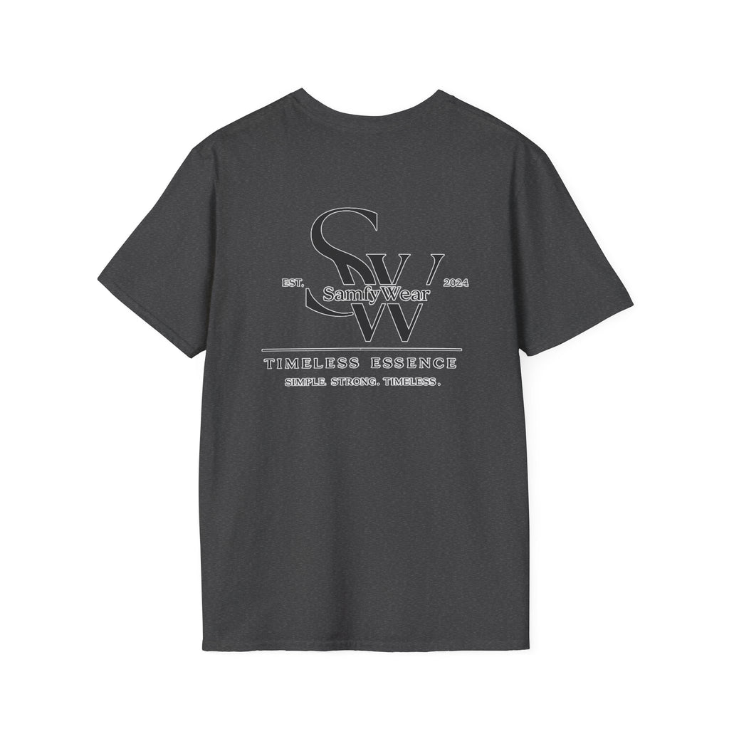 Minimalist Monogram T‑Shirt — 'SW' Slim Script Logo