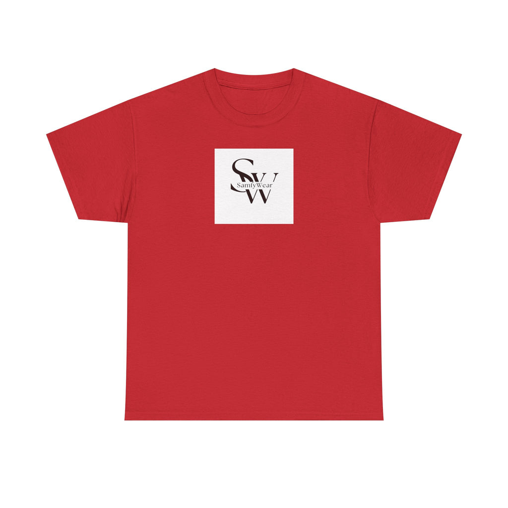 Minimalist 'SW' Monogram Tee — Small Chest Logo Cotton T-Shirt