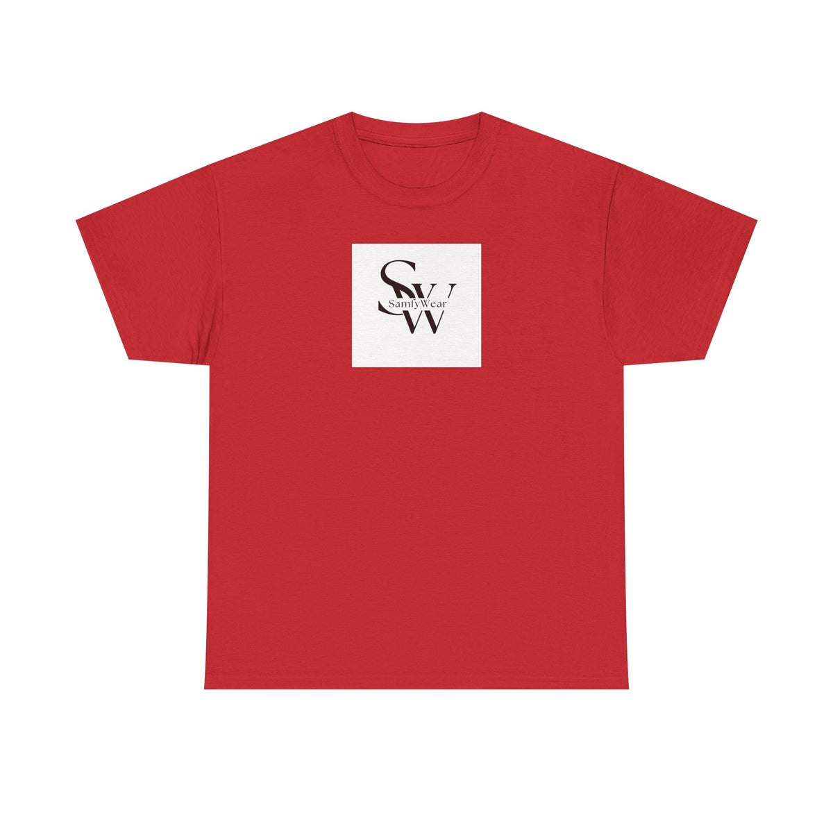 Minimalist 'SW' Monogram Tee — Small Chest Logo Cotton T-Shirt