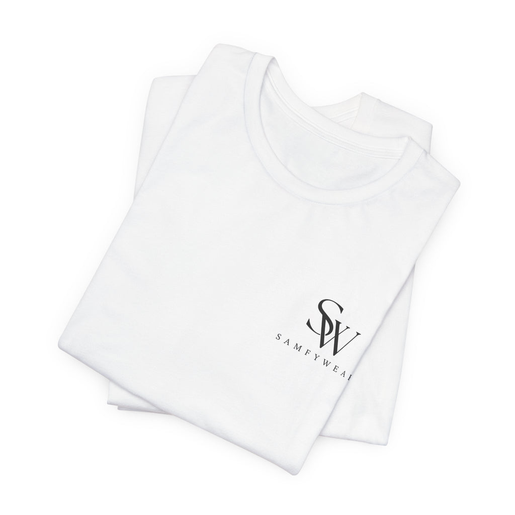 Samfywear Winged Sword Graphic Tee — Chest Logo & Back Winged Sword Design