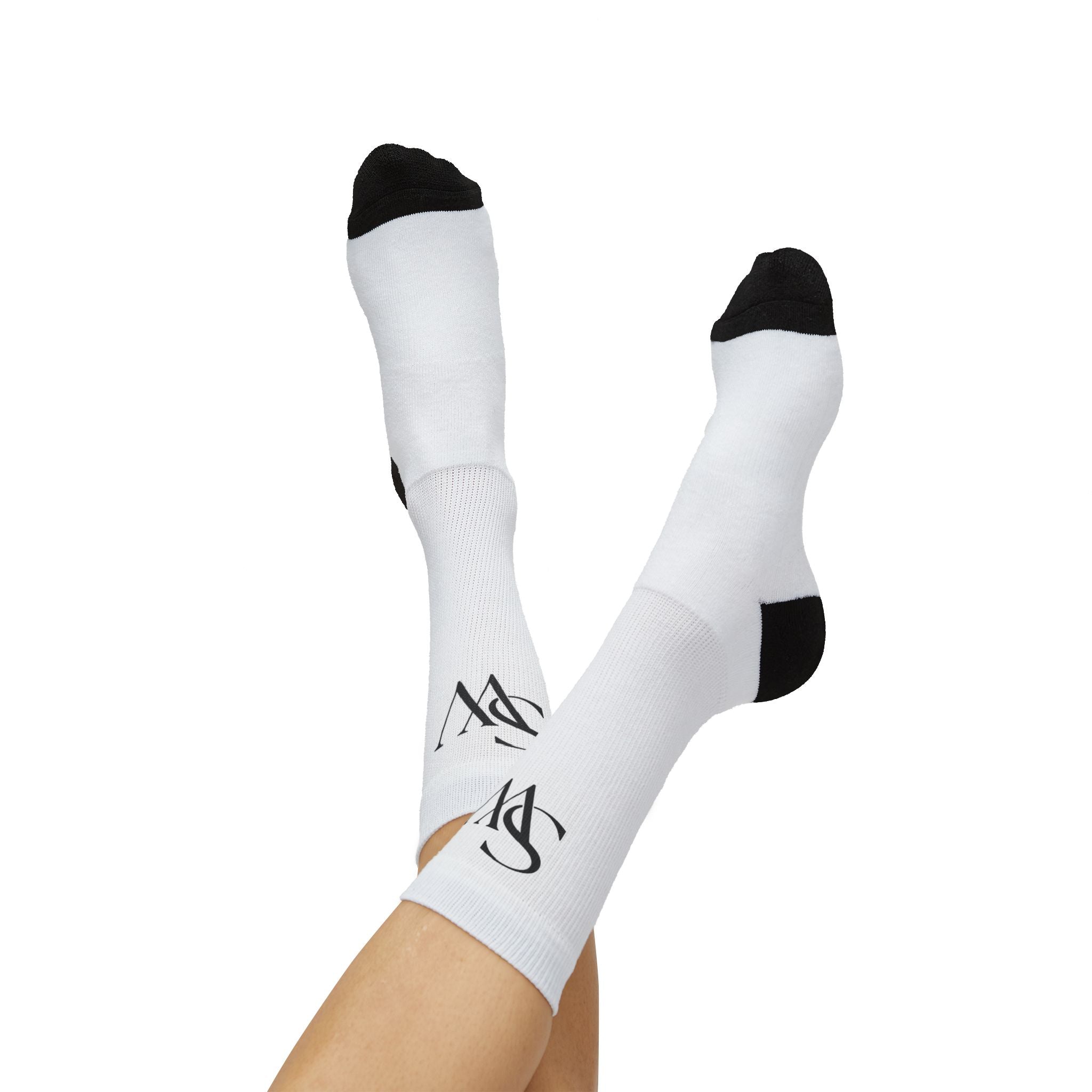 Monogram Sublimation Socks — Personalized AS Initial Crew Socks