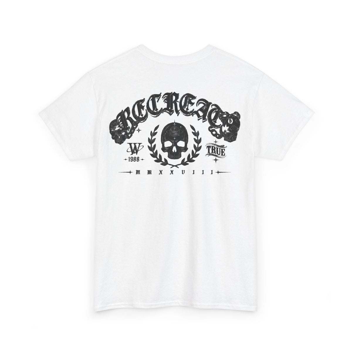 Skull Crest Tee — Vintage Gothic Graphic Cotton T-Shirt